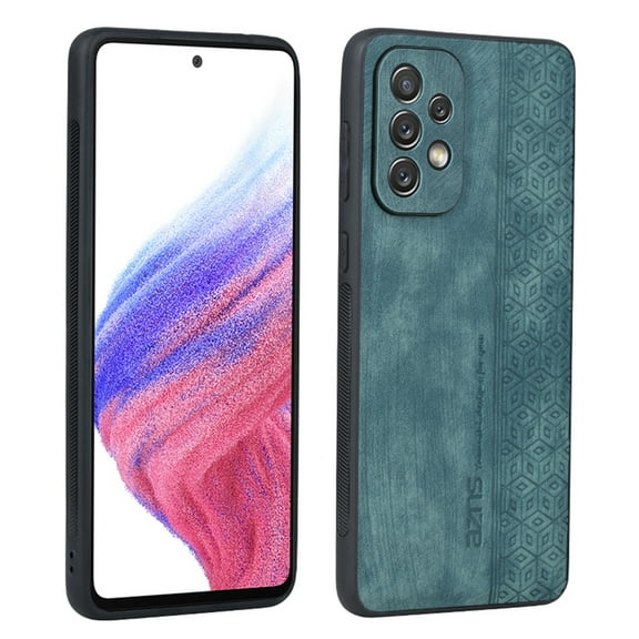 K-Lion for Samsung Galaxy S22 Slim Case, Luxury PU Leather Soft Silicone TPU Wireless Charging Heat Dissipation Non-Slip Stripes Shockproof Anti-Drop Lightweight Hybrid Case,Green