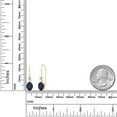 thumbnail image 6 of Gem Stone King 14K Yellow Gold Blue Sapphire and Lab Grown Diamond Dangle Earrings for Women | 3.73 Cttw | Gemstone September Birthstone | Oval 8X6MM, 6 of 6