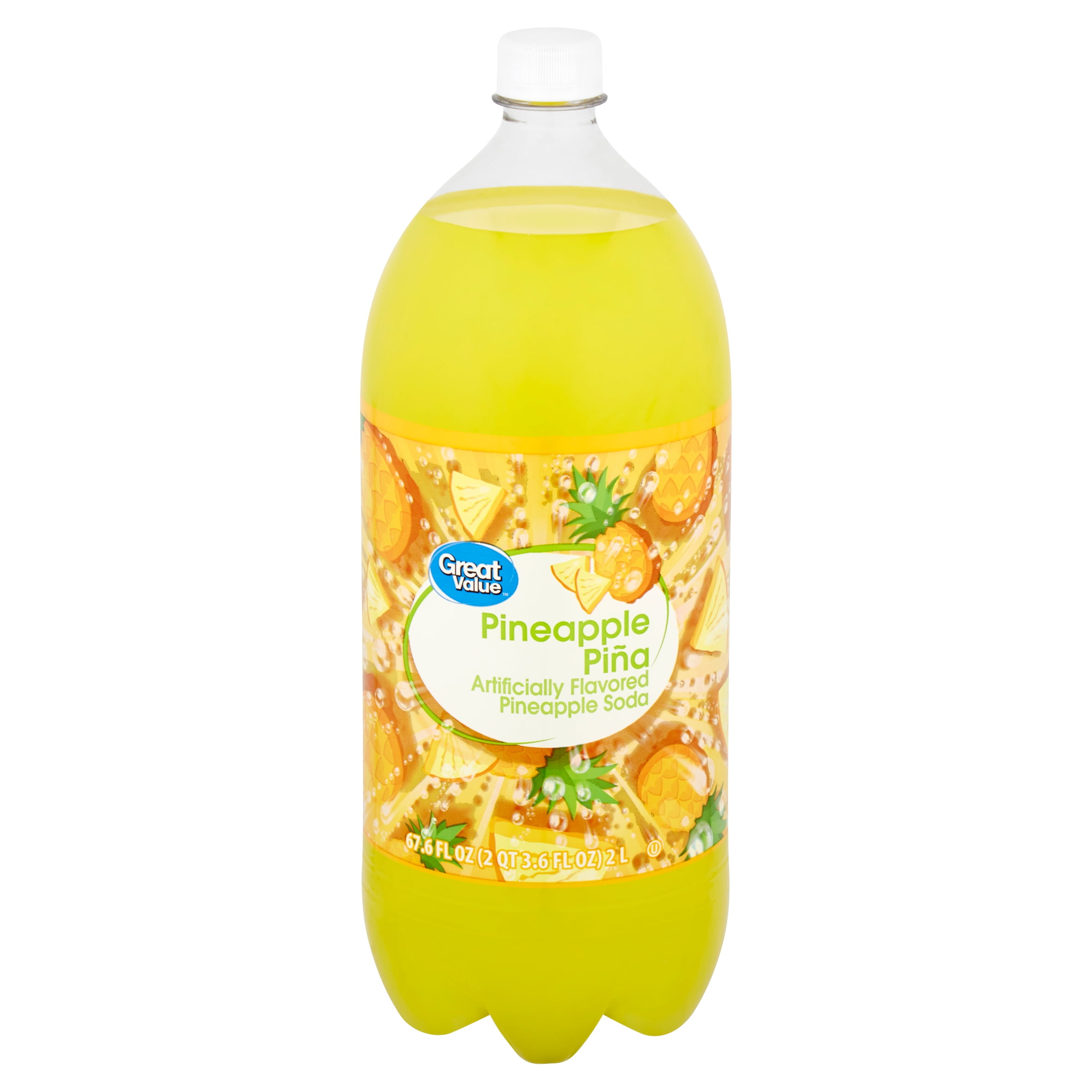 Great Value Pineapple Soda, 67.6 fl oz