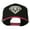 Black Pink, variant on Diamond Outline Embroidered Two Tone Cap - Black Silver OSFM