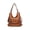 Brown, variant on JoyHoop Vintage Faux Leather Handbag, Large Capacity Convertible Satchel with Removable Strap, Brown Top Handle Shoulder Bag for Women