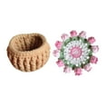 thumbnail image 1 of Kit de crochet para principiantes para taza de bebidas, posavasos floral completo tejido a mano Rosa, 1 of 9