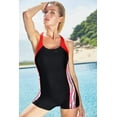 thumbnail image 3 of Attraco Women's One Piece Athletic Swimsuits Boyleg Sports Swimwear, 3 of 6