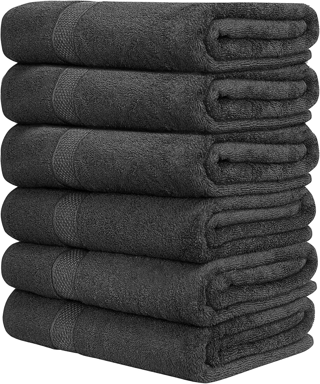 100% Cotton Bath Towels Pack of 6, Ultra Soft, Quick Dry, Lightweight, Highly Absorbent, Perfect for Shower, Spa, Gym, Pool, Resort & Daily Use, Multi-Color 24x48 inches