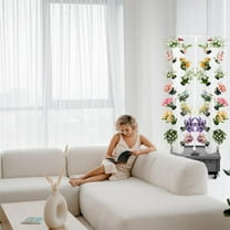 Tower Garden Hydroponic Growing System, Outdoor Indoor Vertical Garden Farming Tower Germination Kit, Hydroponic System Indoor Smart Garden Kit for Leafy Vegetables(56-Plant)