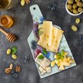 thumbnail image 5 of Flower Cutting Board, Watercolors Illustration of Different Kinds of Flowers Boho Style Pattern, Decorative Tempered Glass Cutting and Serving Board, Wine Bottle Shape, Pink Purple Blue, by Ambesonne, 5 of 5