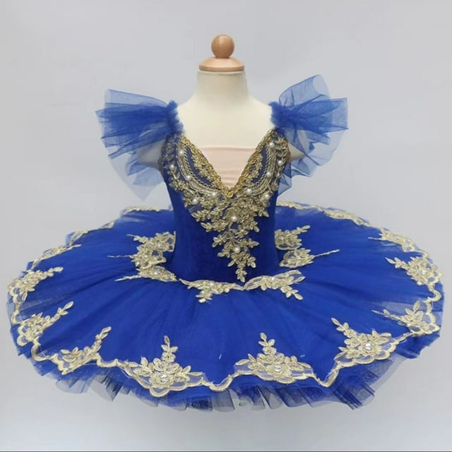 LOVZFMLL Girls' Summer Short Sleeve Ruffled Lace Round-Neck Embroidery Mesh Princess Bow Skirt