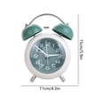 thumbnail image 3 of Alarm Clock, Metal 4 Inch Desk Table Analog Clock Silent with Night Light for Dormitory Home Office Travel Decor Alarm Clock, 3 of 8