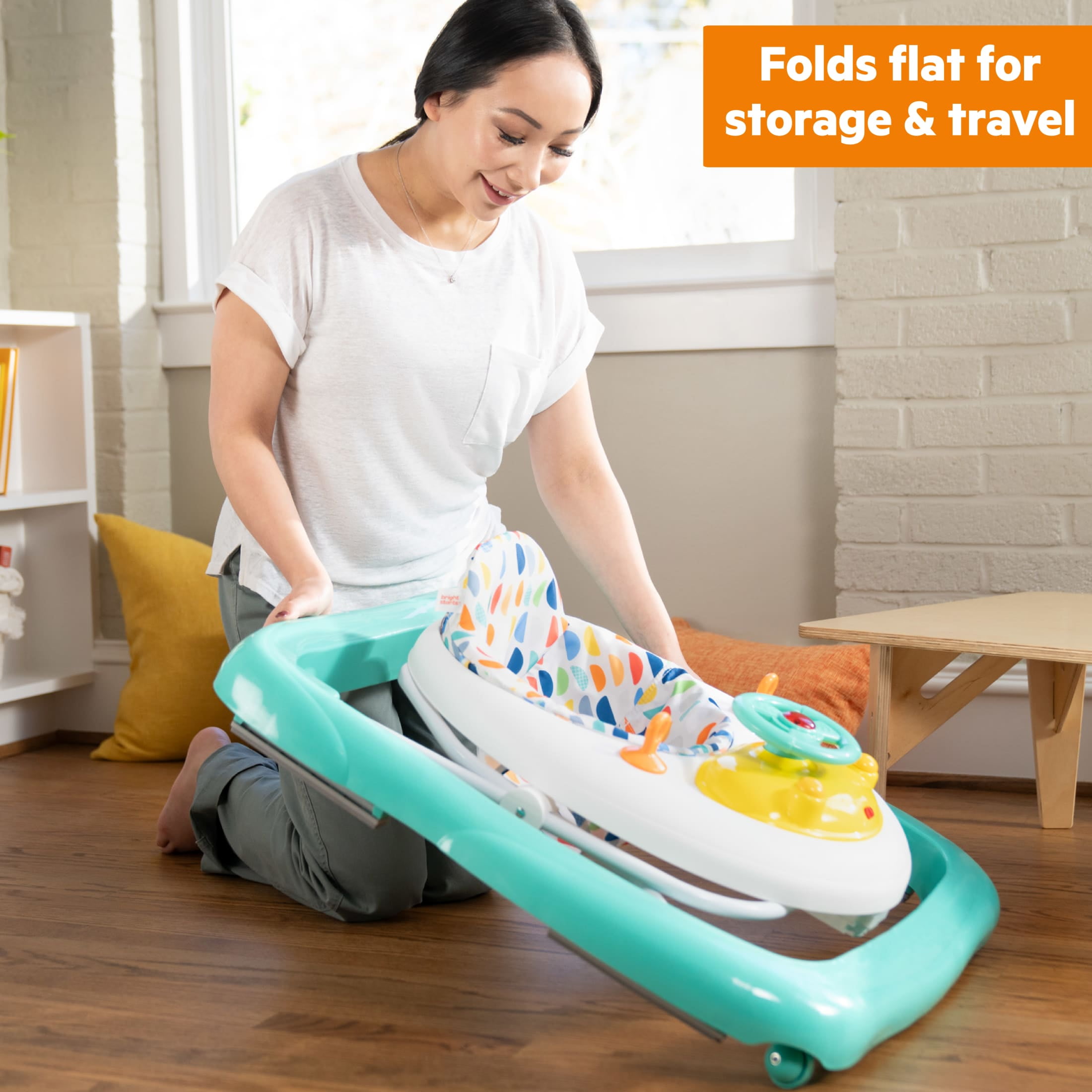 Bright Starts Ready to Roll Lights & Sounds Walker, Multicolor, Infant, Unisex