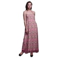 thumbnail image 1 of Bimba Leaves & Arabian Jasmine Floral Print Women Long Maxi Tube Smocked Bodice Dress-XXX-Large, 1 of 7