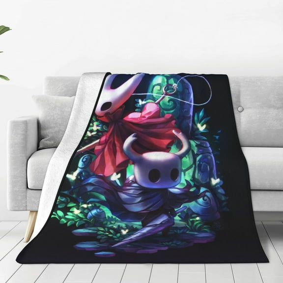 Hollow Game Kni-ght Silksong Soft Micro Fleece Blanket Throw Lightweight Flannel Blankets for Bed Couch Sofa