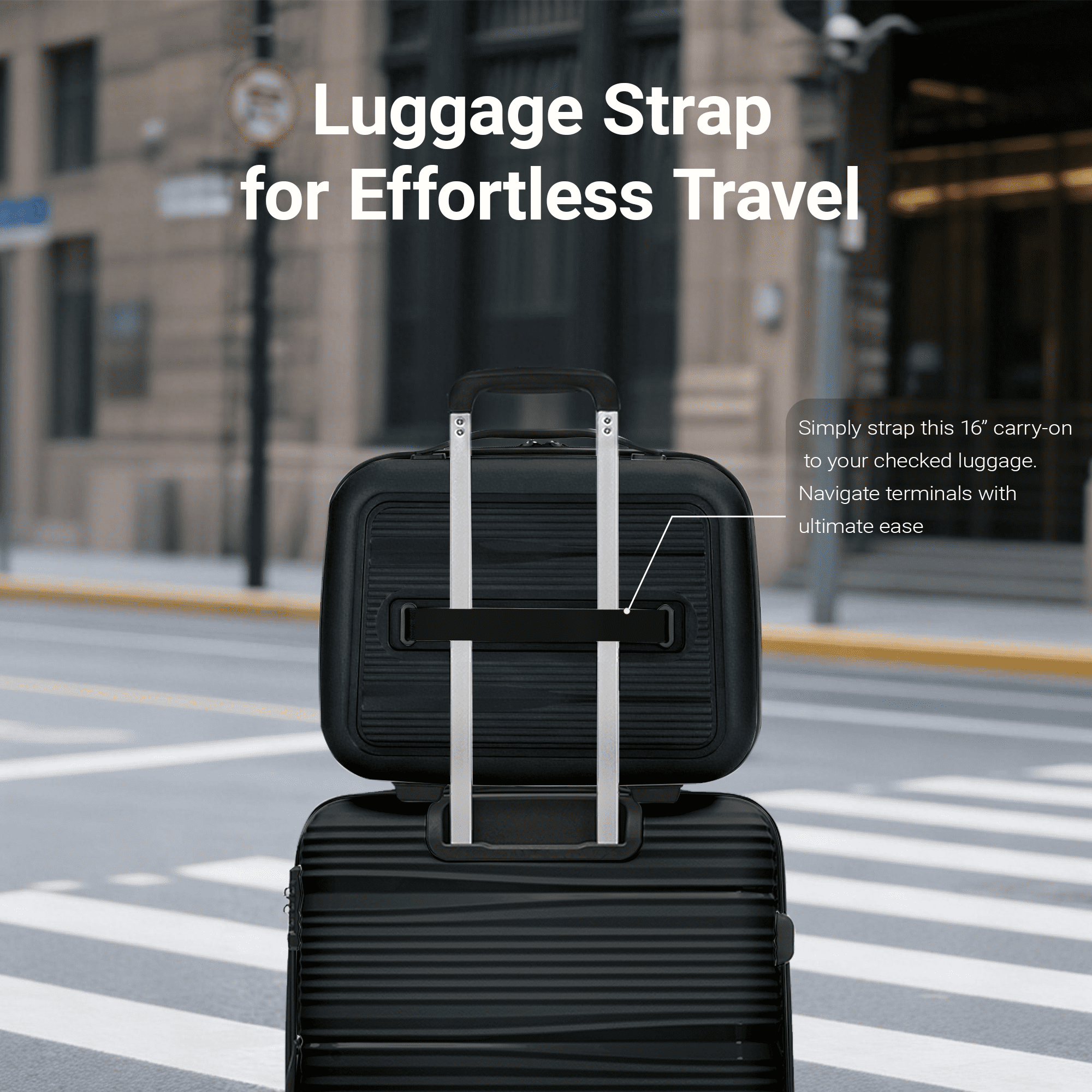 Rosamo 4-Piece Hardside Luggage Set, Expandable Rotating Luggage Compartment With TSA Lock, Lightweight Rolling Luggage Set