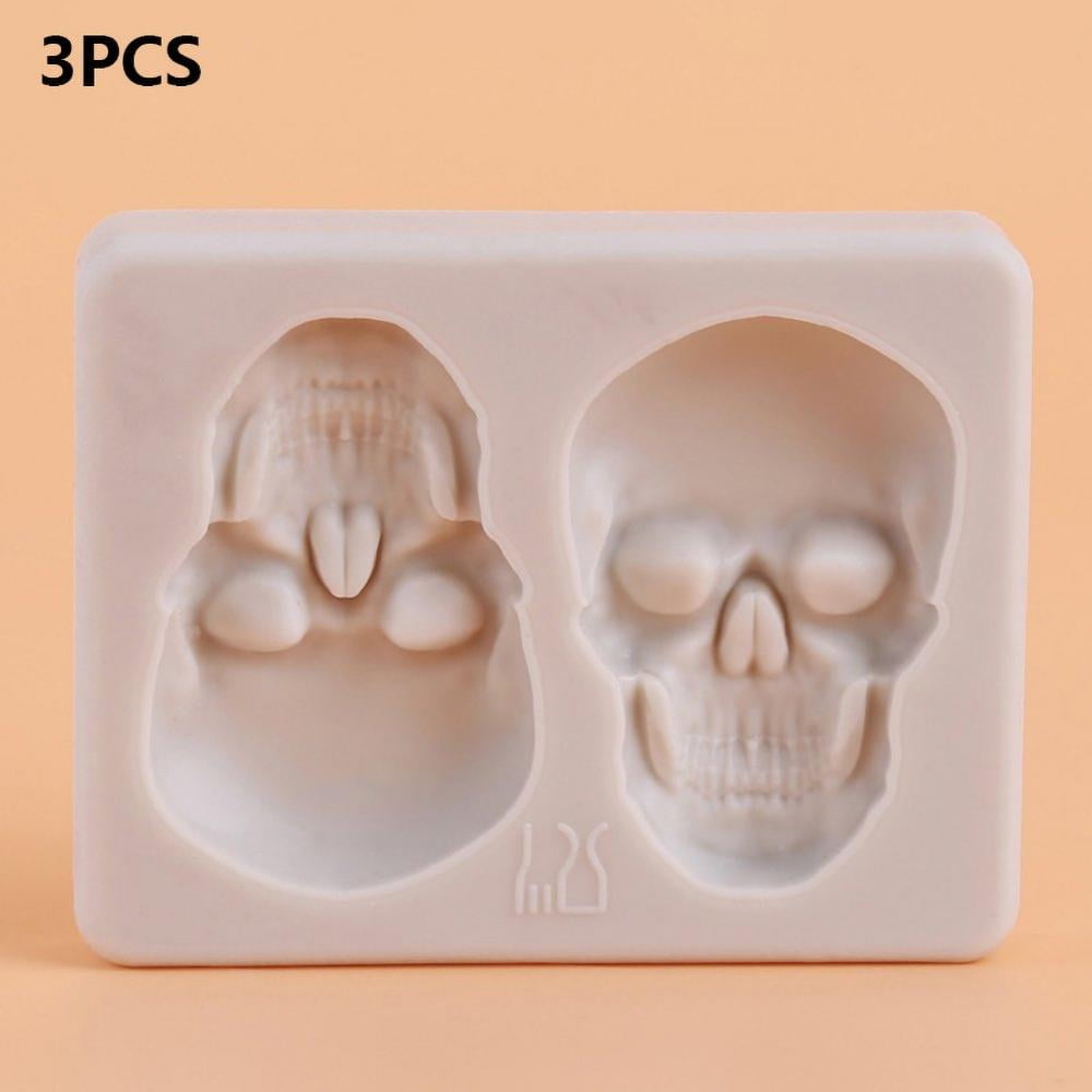 1 Pc Polymer Clay Mold Skull Cake Mold Candy Pastry Party Halloween Cake Mold BL 