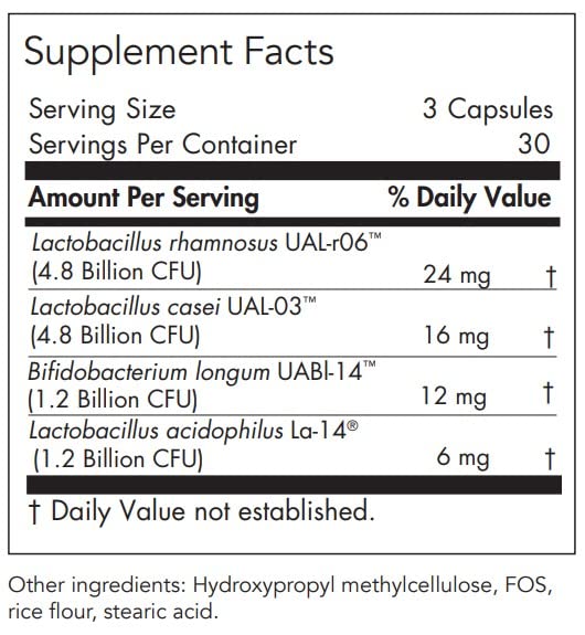 Nutricology Gastro Flora Supplement - Probiotic for Digestive Health, Gut Health for Men & Women, Lactobacillus and Bifidobacterium - 90 Count