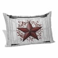 thumbnail image 2 of Texas Star Retro Pillow Covers 12"x20", Vintage Red Wooden Berry Soft Brushed Microfiber Breathable Throw Pillow Covers, Pillowcase with Zipper for Couch Sofa Bedroom Living Room, 2 of 9