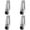 Silver*4, variant on Generic 1-Pack 1-Inch TPR Rubber Vertical Track Roller Wheel, Side Mount Caster with Double Bearings, Quiet Floor-Friendly Guide for Sliding Closet Wardrobe Doors and Cabinets, 4 Screws Included