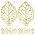 thumbnail image 1 of MasteelfCA 100 Pcs Feuille d'Arbre en Alliage Percée pour Bricolage (Doré), 1 of 8