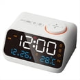 thumbnail image 2 of Reloj Despertador LED con Radio FM para Despertar Junto una la Cama. Calendario de Mesa Digital con TermóMetro de Temperatura HigróMetro de Humedad(A), 2 of 5