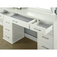 thumbnail image 2 of Furniture of America Olive White 11 Drawer Vanity Wood Table Desk, 2 of 6