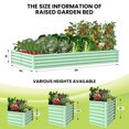 thumbnail image 2 of Raised Garden Bed – Galvanized Steel 8x4x1FT Rectangular Planter – Rust-Resistant, Open Bottom – Easy Assembly – Vegetables, Flowers & Herbs – Olive Green, 2 of 7