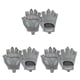 thumbnail image 5 of Guantes de Fitness Toystoory 2 uds Culturismo Ajustable Transpirable Medio Dedo Gris L, 5 of 6