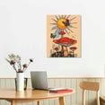thumbnail image 3 of ONETECH Vintage Mushroom Sunshine Preppy Canvas Wall Art, Mushroom Poster Wall Art, Mushroom Painting Wall Decor for College Bedroom College Dorm Preppy Room Wall Decor, 3 of 5