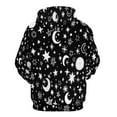thumbnail image 4 of Moons And Stars Black And White Oversized Hoodies For Woman Pullover With Pocket Comfortable Fation Pullover Hoodie S-5XL, 4 of 4