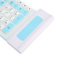 thumbnail image 3 of Teclado de silicona 107 teclas impermeable a prueba de polvo plegable dos colores 2,4G inalámbrico USB teclado silencioso de silicona suave, 3 of 8