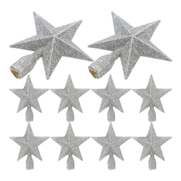 DiMaddie 10 Pcs Star Christmas Tree Topper Star Ornament for Christmas Trees Sparkling Tree Topper for Christmas Stylish Tree Toppers