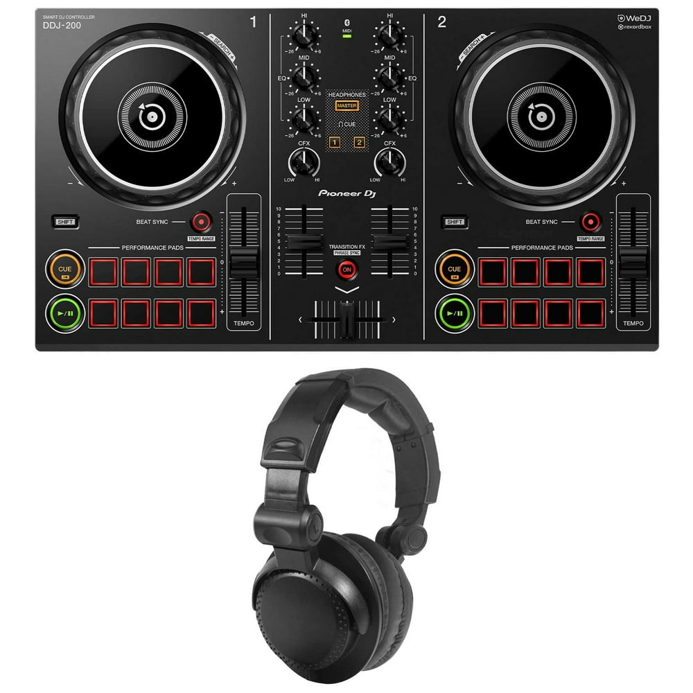 Pioneer DJ DDJ200 Smart DJ Controller with Premium DJ Headphones