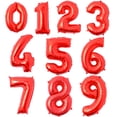 thumbnail image 3 of Advancent 32 pulgadas número globo decorativo papel de aluminio globo cumpleaños boda fiesta vacaciones regalo decoración tipo 7 Kits de decoración para fiestas rojo tres, 3 of 5