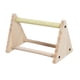 thumbnail image 1 of Soporte de madera para loros, triángulo de ejercicio, juguete interactivo para masticar, palo de pie Amarillo, 1 of 9