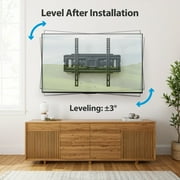 MountFTV Full Motion TV Wall Mount for 26-65 inch TVs Holds up to 110 lbs Swivels Tilts Extension Leveling, Max 400 x 400mm, Fits 8/12/16 Wood Stud