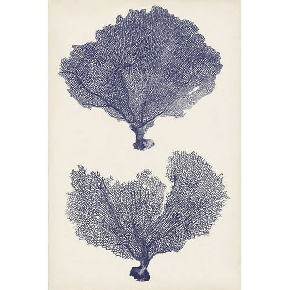 Marmont Hill "Indigo Seafans II" Painting Print on Wrapped Canvas