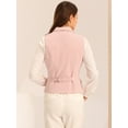 thumbnail image 4 of DARING DIVA Women's Waistcoat Double Breasted Shawl Lapel Suit Vest XS Pink, 4 of 6