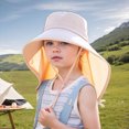 thumbnail image 1 of Chapeau de Soleil pour Enfants, Rabat de Cou Réglable, Chapeau de Plage Pliable pour Filles, Protection UV UPF 50+, Chapeaux de Soleil pour Tout-Petits, 1 of 9