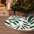 thumbnail image 5 of Rateoe Palm Branch With Leaves Pattern Christmas Tree Skirt with Ties, Christmas Tree Decorations, Farmhouse Christmas Decor Xmas Holiday Decorations-36", 5 of 6