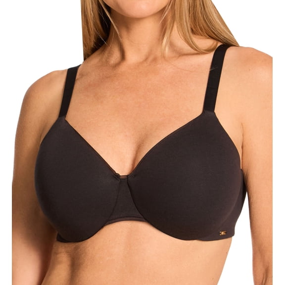 Women's Bali DF3421 Cotton Collection Underwire With Foam Bra (Black 42DD)