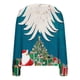 thumbnail image 4 of Cárdigan informal con estampado navideño para mujer, chaqueta con botones, blusa de poliéster, 4 of 5