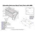 thumbnail image 5 of Columbia Staircase Bunk Bed Twin over Twin in Multiple Colors and Configurations, 5 of 5