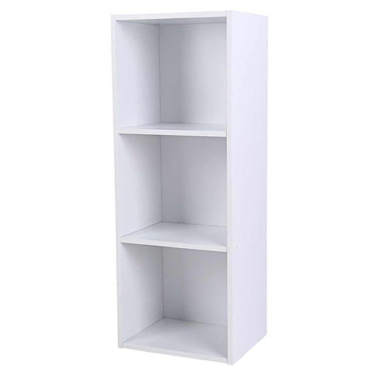 3 Tier Cube Bookcase Display Shelving Storage Unit Wood Furniture White