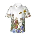 thumbnail image 2 of Picia Herbs and Wildflowers Gentle Cotton Regular Fit Short Sleeve Casual Hawaiian Shirt for Men-Small, 2 of 9