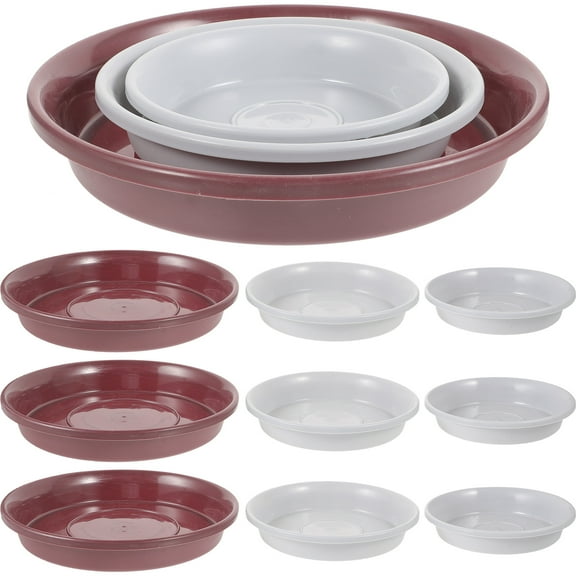 FENGGUIQU 12pcs Round Pot Saucer Trays Provide Stable Base for Flower Pots