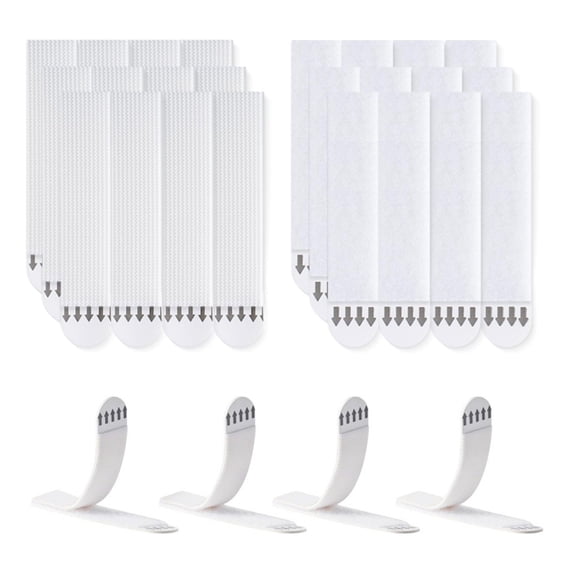 32 Pairs Heavy Duty Picture Hanging Strips, Damage Free Removable Hooks & Loops with Adhesive, Sticky Poster Photo Frame Hangers Kit Without Nails Tools for Wall Mount Decoration