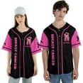 thumbnail image 4 of Personalized Breast Cancer Jersey, Pink Ribbon Awareness Soccer Shirt Baseball Breast Cancer Survivor Pride Jersey (4XL), 4 of 8