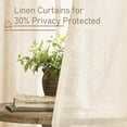thumbnail image 5 of Short Linen Window Curtains 40 Inch Length 2 Panels, Beige Semi Sheer Light Filtering Panels Back Tab and Rod Pocket Neutral Drapes for Basement/Window/Loft Room, 34 x 40 Inch, 5 of 9