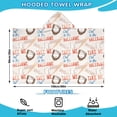 thumbnail image 2 of Baseball Game Pattern Hooded Bath Towel，60"x35" for Ages 3 To 12 Kids, Quick Dry Lightweight Soft Microfiber Hood Beach Towel Cover Up for Kids, 2 of 7