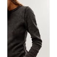 thumbnail image 5 of KelaJuan Women's Solid Color Knit Tops Long Sleeve Round Neck Raw Hem T-Shirts Blouses Fall Sweaters, 5 of 6