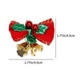 thumbnail image 3 of Saving 4pcs Christmas Bow Bell Topper Christmas Bow Christmas Bell Ornament Mini Xmas Bowknot Xmas Wreath Pendant for Xmas Thanksgiving Holidays Festive Party Decor The Holiday, 3 of 6