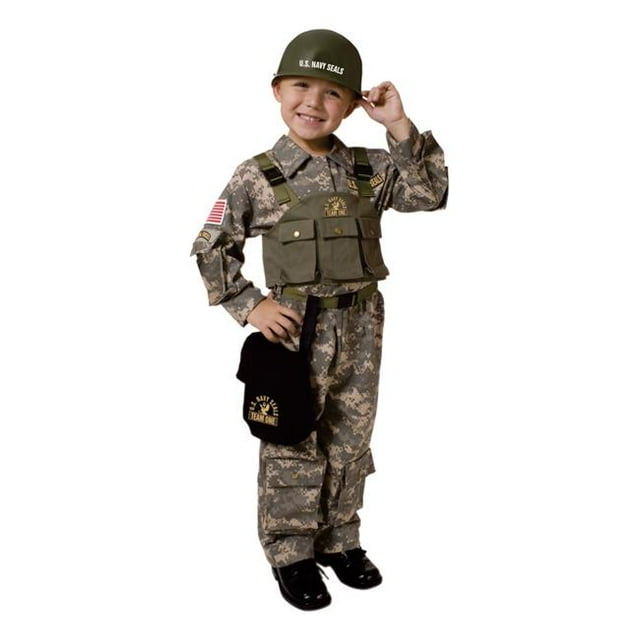 Costume des Forces Spéciales de l'Armée des Sceaux Marins - Extra Grand - Groupe d'Âge 16-18 Ans